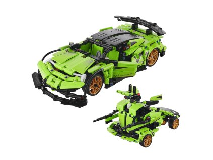 Stavebnica stem 2 v 1 461 dielikov, auto/robot, diaľk. + app, 6+