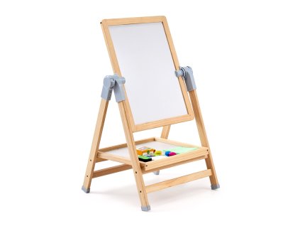 Detský drevený maliarsky stojan 2v1 s magnetickou a kriedovou tabuľou