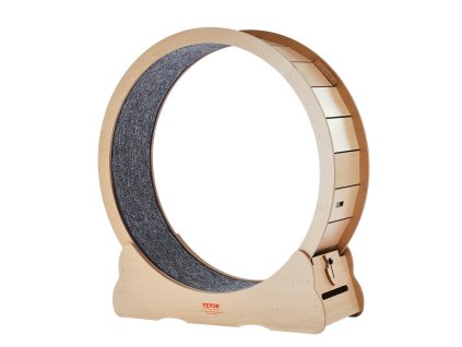 Drevené behacie koleso mačkám 43.3" odnímateľný koberec, hračka