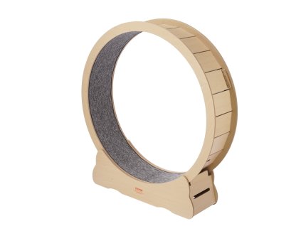 Drevené behacie koleso pre mačky 52" s odnímateľným kobercom a hračkou