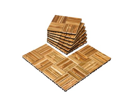 Drevené zamykacie dlaždice, kamforové drevo, 10 ks, 12×12", vodeodolné