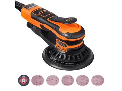 Excentrická brúska 6" 350W bezuhlíkový 10 000 rpm, 6 rýchlostí