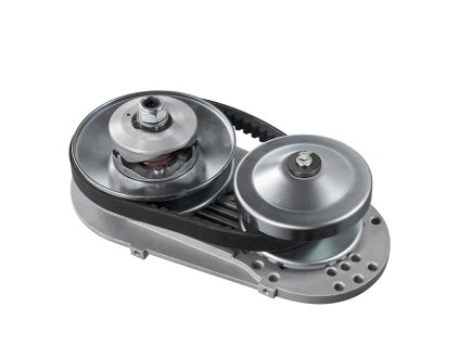 Hnacia spojka 2-8 hp, 2000 rpm, asymetrické kolesá, gumový remeň