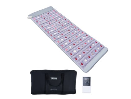 Infračervená podložka 60"×24" s kameňmi 660nm 103–159℉ 0–720min