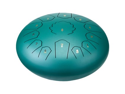 Jazýčkový bubon 12 in, 13 tónov, c dur, 2 paličky, taška, zelený