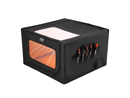 Kryt pre laserovú gravírku 800×800×500 mm, ohňovzdorný, s odsávačom