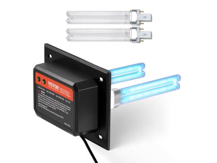 Lampa uv-c do vzduchotechniky 18W 7inch, 2 náhradné žiarovky