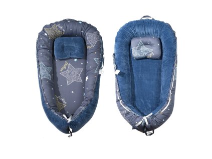 Ležadlo pre novorodenca 100% bavlna, opierka hlavy, obojstranný poťah