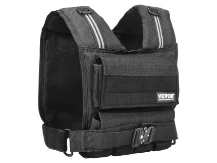Nastaviteľná vesta 35lb, oceľové závažia, ramenná vložka, reflexný pás