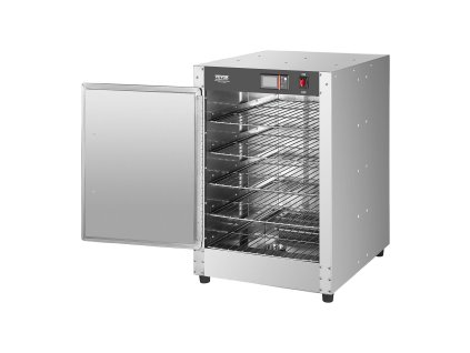 Ohrevná 5-poschodová skriňa na jedlo, 5 panvíc, nerez, vodná miska