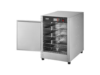 Ohrevný box na jedlo 4-podlažný, 4 panvy, jednodverový, nerez