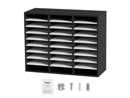 Organizér na dokumenty z mdf, 27 priehradok, nastaviteľné police