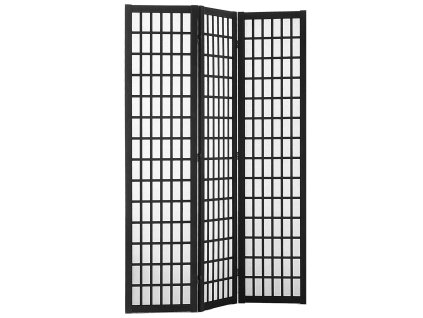 Paraván 3-panelový japonský drevený skladací prenosný do interiéru