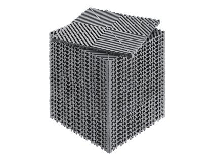 Prepojiteľné modulárne odtokové rohože 12"×12" 24 ks šedé protišmykové