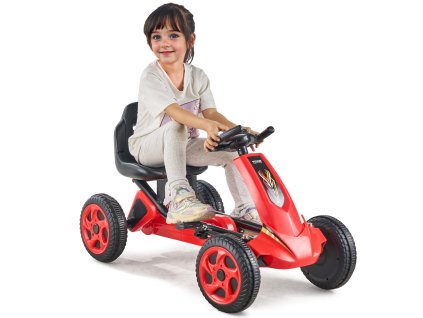 Šliapací gokart pre deti 3-8 rokov, nastaviteľné sedadlo, veľké kolesá