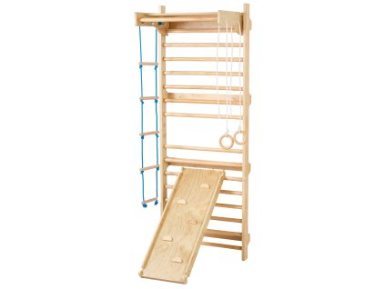 Švédsky rebrík do interiéru 5 v 1, drevený, nosnosť 220 lbs s hrazdou