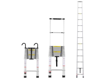 Teleskopický rebrík 16.5FT hliníkový, skladací, nosnosť 419 LBS