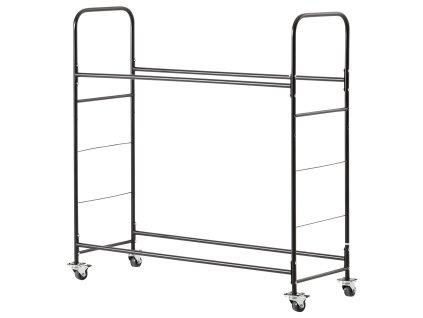 Vozík na pneumatiky 2 police oceľ na kolieskach nastav. výška do 12 ks