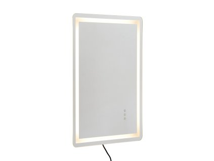 Zrkadlo 60×80 cm led do kúpeľne proti zahmlievaniu, 3 režimy, nástenné