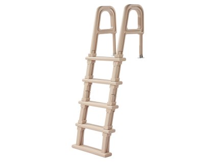 Bazénový rebrík sklonený 5-stupňový s dvojitými madlami 300 lb, 48–54"