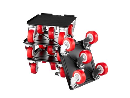 Dolly na nábytok, nosnosť 3474 lbs, 5×360° kolieska, karbónový panel