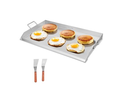 Grilovacia platňa z nehrdzavejúcej ocele 36×22 inch, rovná, s držadlom