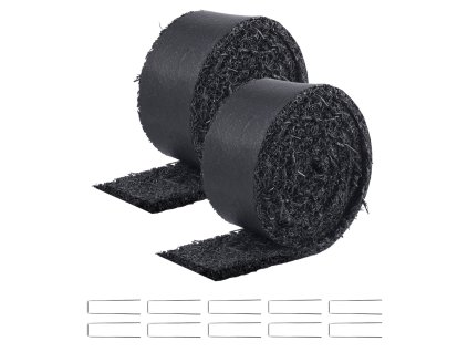 Gumená mulčová rohož 2 roly, recyklovaná guma, 120×4.5 in pre záhrady