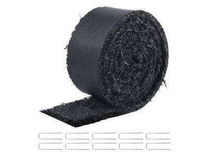 Gumená mulčovacia rohož z recyklovanej gumy 120×4.5 in čierna