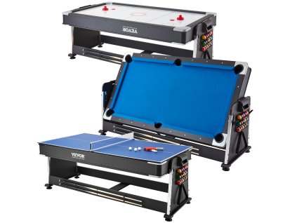 Herný stôl 3v1 otočný s hokejom, biliardom a pingpongom, 88"