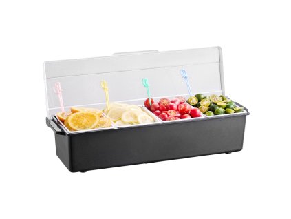 Chladiaci zásobník na prílohy 4 priehradky do ľadu s viečkom