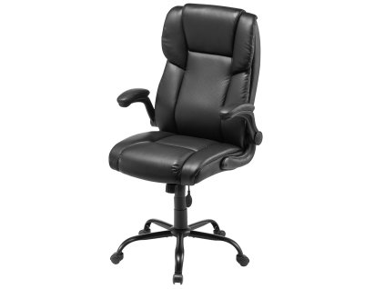 Kancelárska stolička vysoké operadlo, sklápacie podrúčky, nast. výška