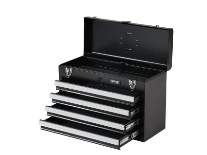 Kovová dielenská skrinka 20.5-inch, 4 zásuvky, uzamykateľná eva vložky