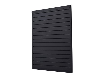 Lamelový panel pvc 4 × 4 ft čierny, modulárny, na skladovanie