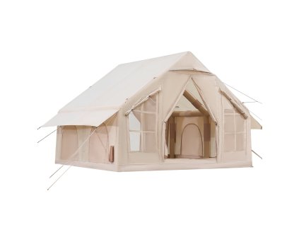 Nafukovací stan 4-6 osôb, 300D oxford, 4 sezóny, 2 dvere, 4 okná