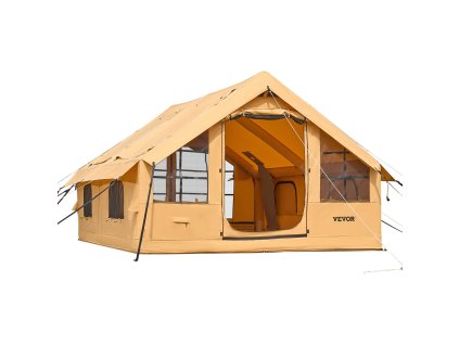 Nafukovací stan pre 5–8 osôb, pumpou, 2 strešné okná, otvor na sporák