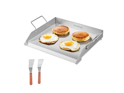 Nerezový grilovací plech 18×16 inch obdĺžnikový s rúčkou na gril