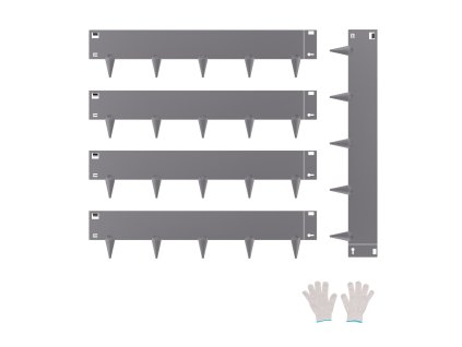 Oceľové záhradné obrubníky 5 ks 39×5 in ohybné odolné proti korózii