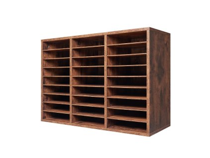 Organizér na dokumenty 27 priehradok, odnímateľné police, tmavohnedý