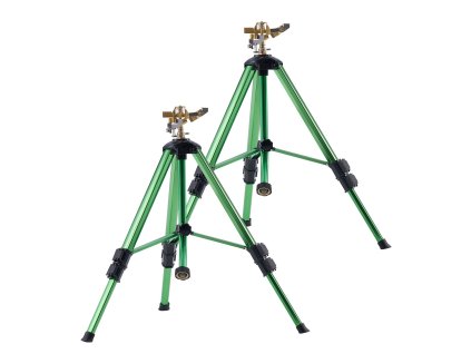Otočný postrekovač na trojnožke 2 ks mosadzná hlava g3/4" 360°