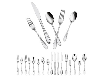 Príborová súprava 45 dielov, nerezová oceľ, servis pre 8, do umývačky