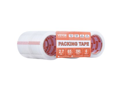 Priehľadná baliaca páska, 6 roliek, 3 inches×65 yards, 2.7 mil