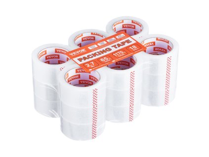 Priehľadná balíková lepiaca páska 18 rolí 1.88 inches×65 yards 2.7 mil