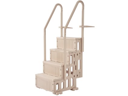 Rebrík do bazéna 4-stupňový, dvojité madlá, 400 lbs, 48-54 in