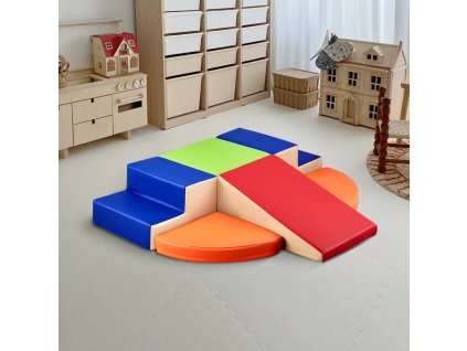 Sada penových lezeckých blokov 6 ks, pu koža, 6–36 mesiacov, do domu