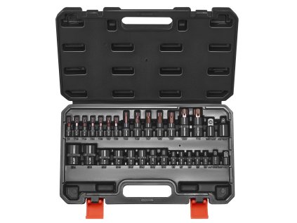 Sada torx bitov a nástrčných 31 diel T8–T70 a E4–E24, s adaptérom