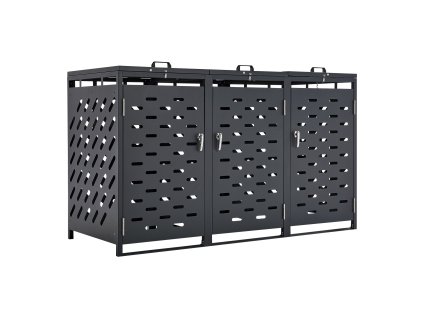 Skladovací prístrešok na odpadky pre 3×52.79 gal, vodotesný, so zámkom