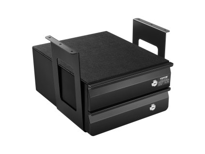 Výsuvná zásuvka pod stôl 2 vrstvy skrytá zamykateľná 14×13×10 in