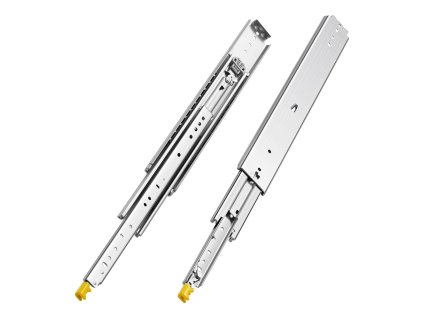 Výsuvy zásuviek plného výsuvu 18–60 in, 500 lbs, guličkové, so zámkom