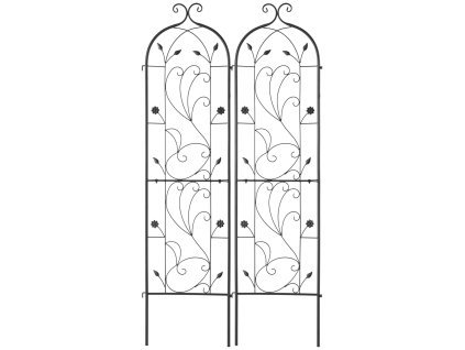 Záhradný kovový treláž na popínavé rastliny 60×15 in, 2 ks proti hrdzi