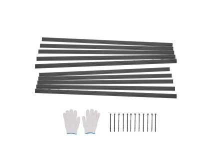 Záhradný obrubník 10 ks 60 in ohybný, hliník. zliatina, odolný hrdzi